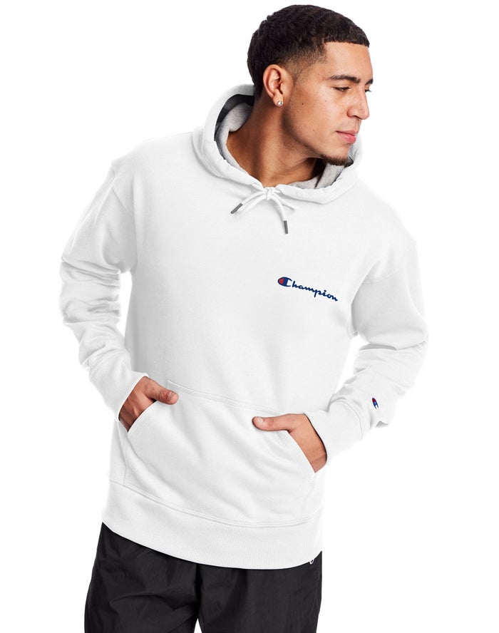 Champion Powerblend Fleece Script Logo - Miesten Valkoinen Huppari - Suomi 4580976-KH